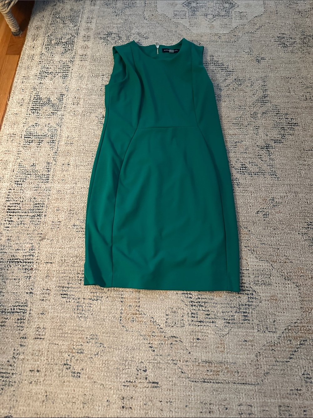 Andrew Marc Sleeveless Teal Sheath Dress